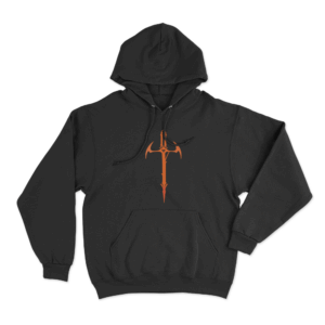 Orange Sword Symbol Unisex Hoodie Black
