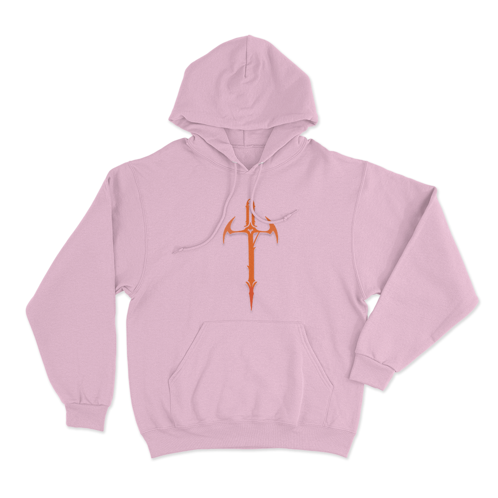 Orange Sword Symbol Unisex Hoodie Pink Orange Sword Symbol Unisex Hoodie Pink