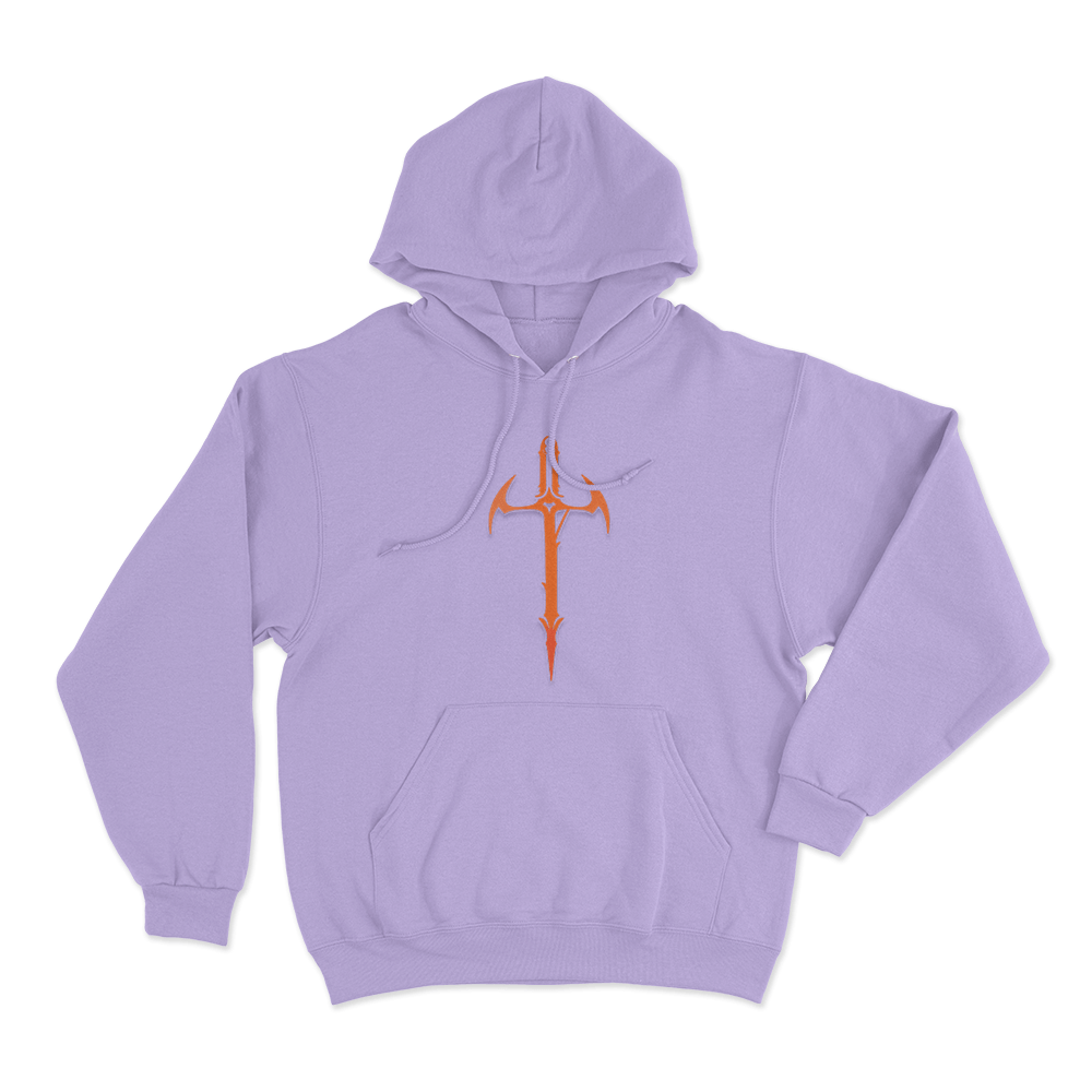 Orange Sword Symbol Unisex Hoodie Purple Orange Sword Symbol Unisex Hoodie Purple