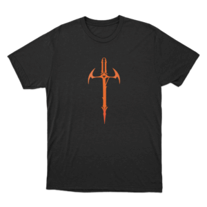 Orange Sword Symbol Unisex T Shirt Black