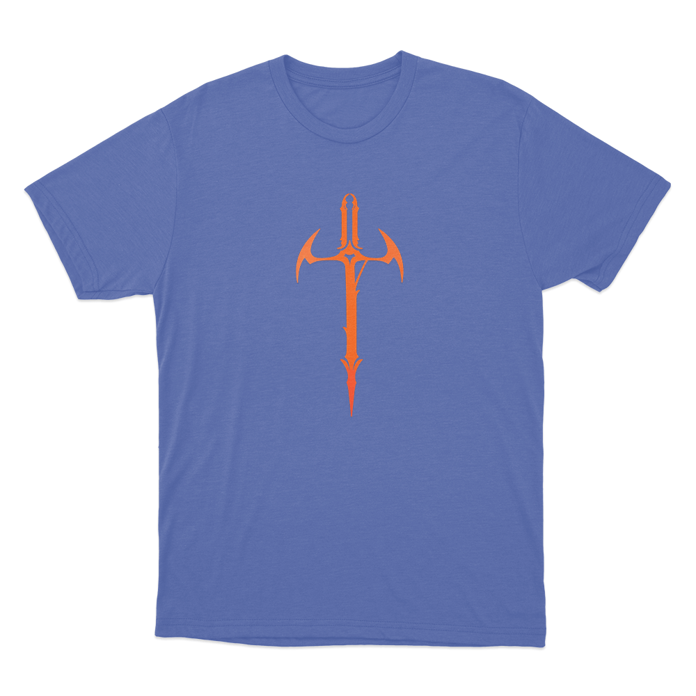 Orange Sword Symbol Unisex T Shirt Blue Orange Sword Symbol Unisex T Shirt Blue