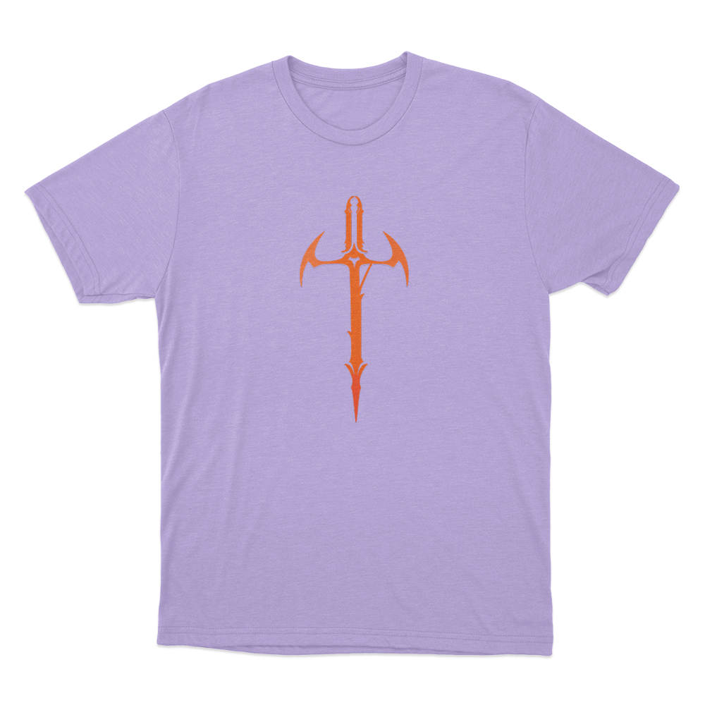 Orange Sword Symbol Unisex T Shirt Purple Orange Sword Symbol Unisex T Shirt Purple
