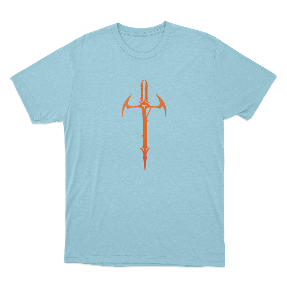 Orange Sword Symbol Unisex T Shirt Sky Blue Orange Sword Symbol Unisex T Shirt Sky Blue