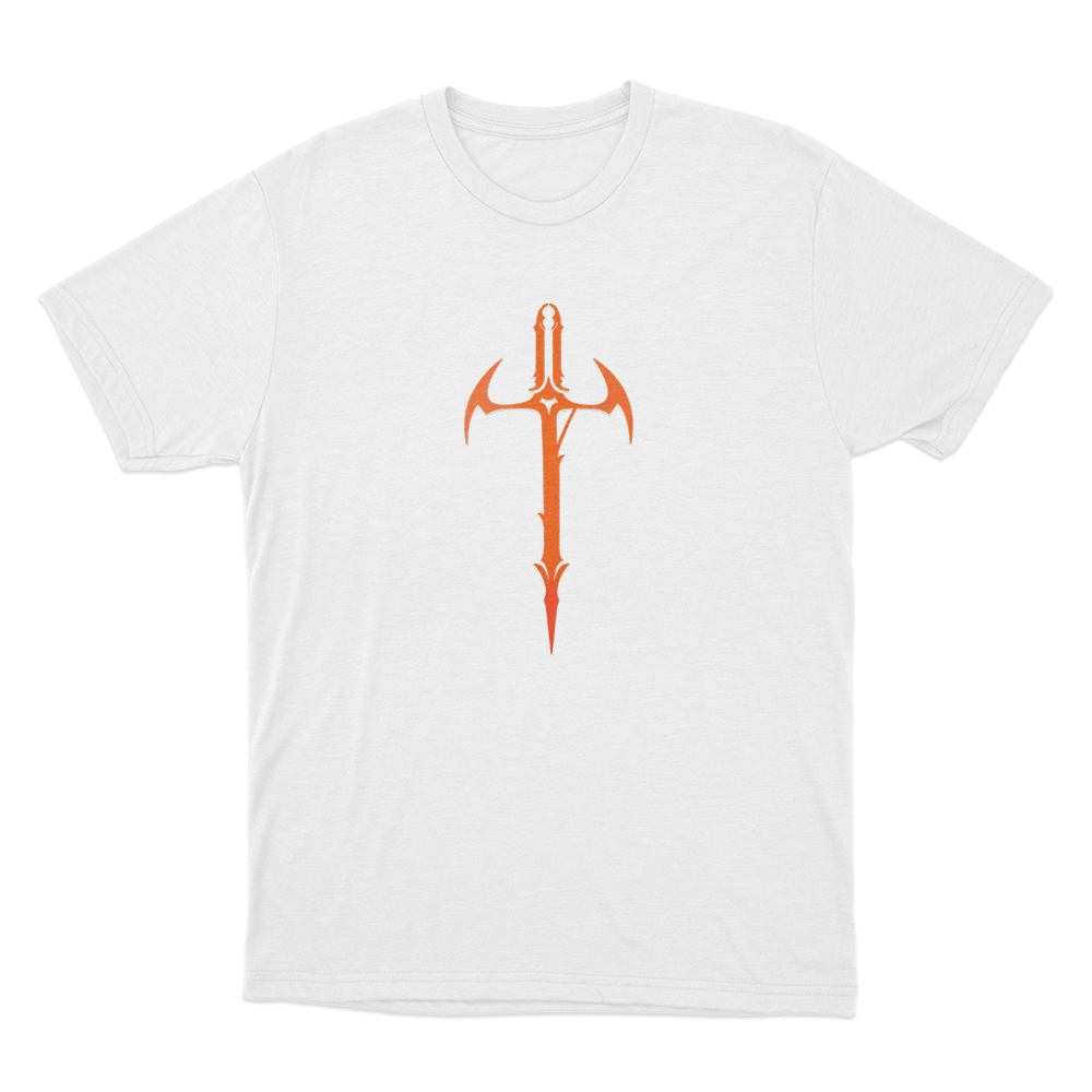 Orange Sword Symbol Unisex T Shirt White Orange Sword Symbol Unisex T Shirt White