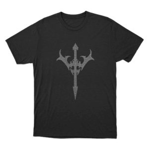 Rhinestone Gothic Sword Unisex T Shirt Black